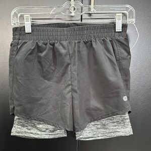 Balance Collection 2 in 1, boxer underlined, elastic waist athletic shorts
